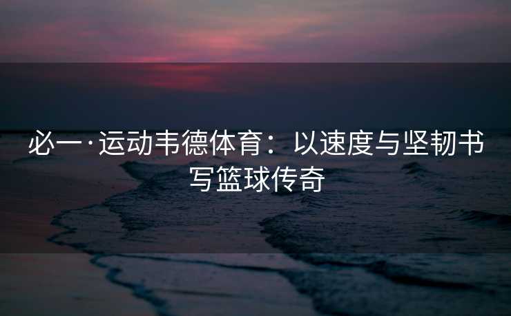 必一·运动韦德体育：以速度与坚韧书写篮球传奇