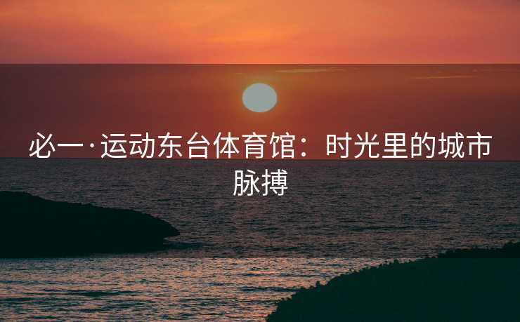 必一·运动东台体育馆：时光里的城市脉搏